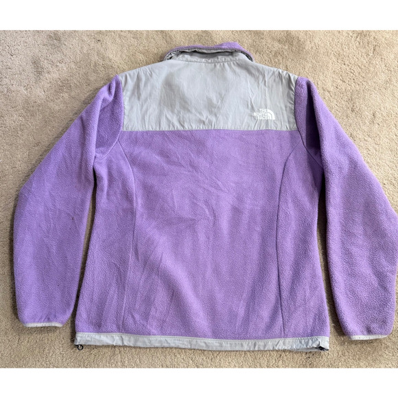 The North Face Womens Jacket Large Purple Denali Full Zip Fleece Zip Pockets - Picture 2 of 8